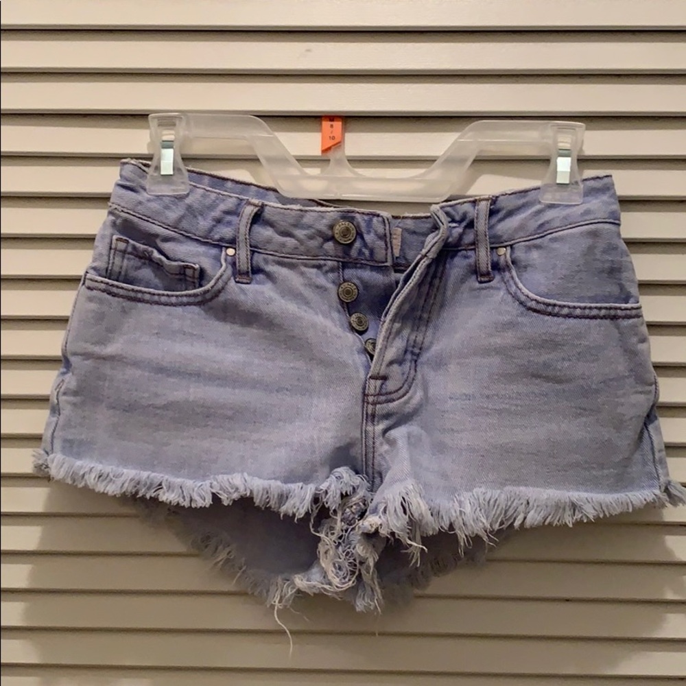 PacSun Light Denim Mid Rise Jean Shorts